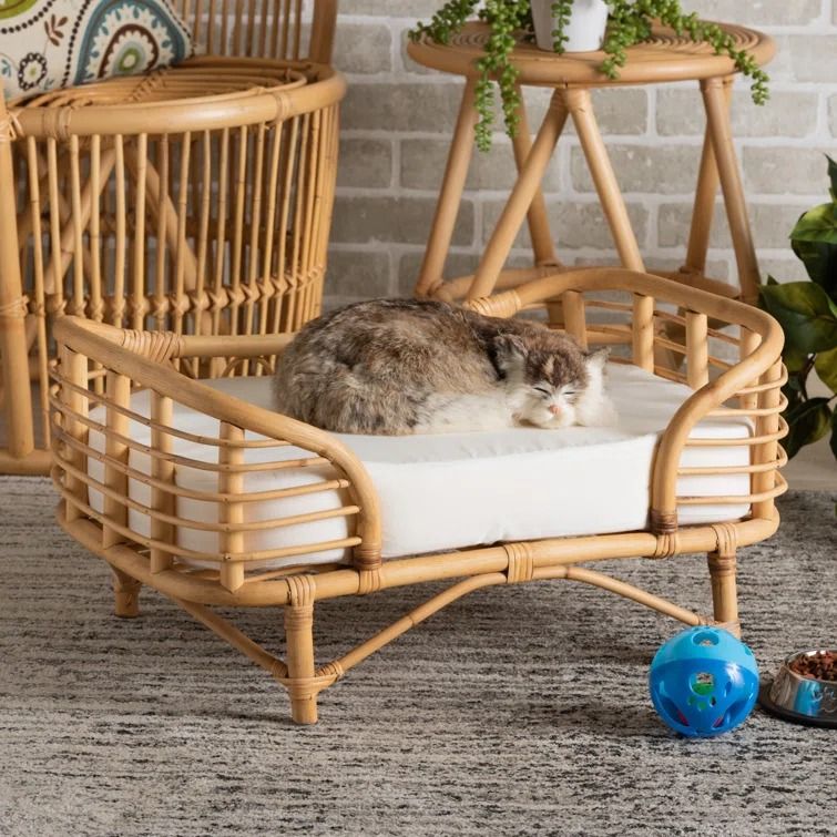 Malino Modern Bohemian Pet Bed With Cushion thumbnail 2