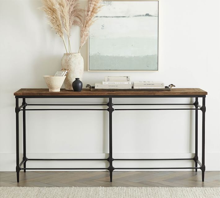 Parquet Reclaimed Wood Console Table thumbnail 2