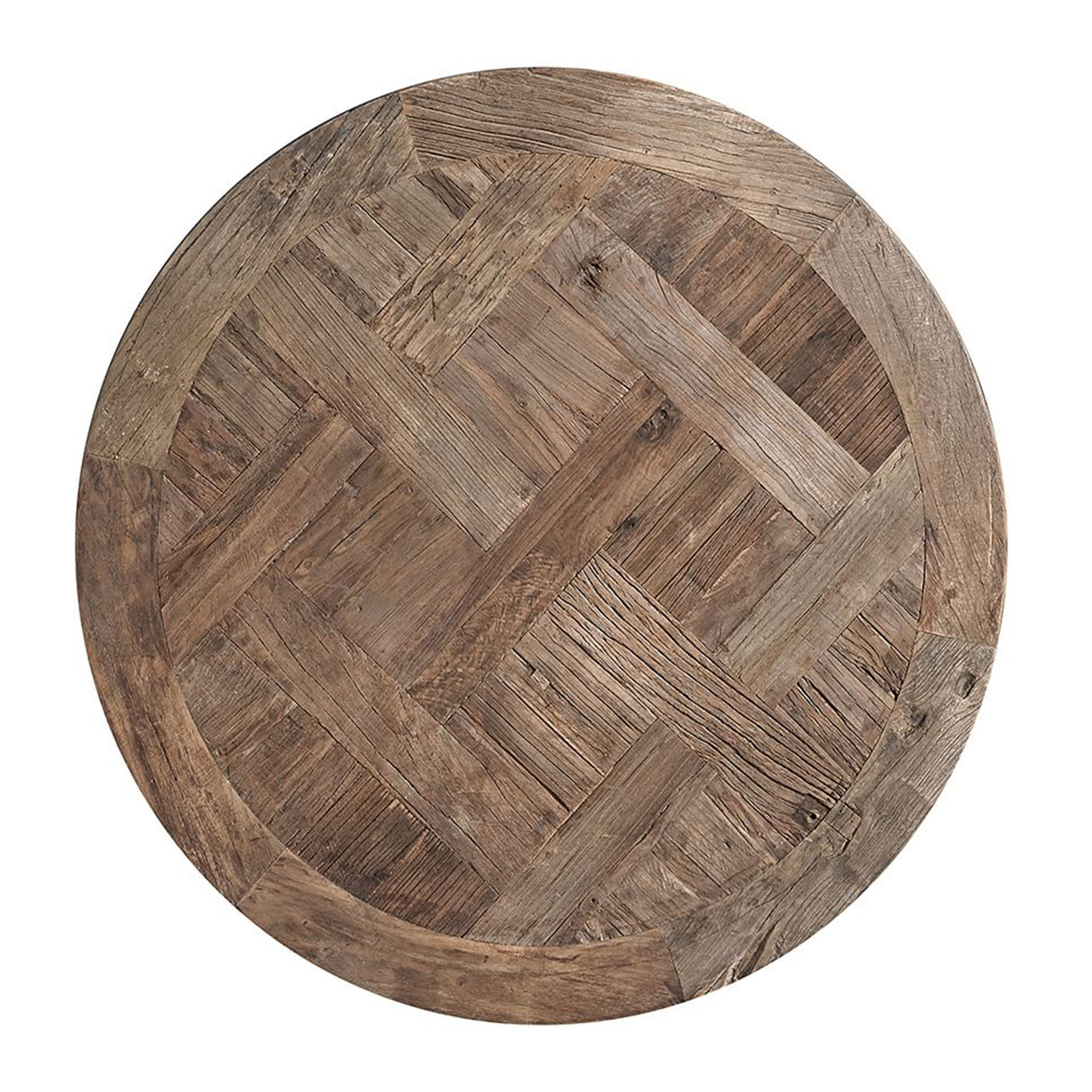 Parquet Round Reclaimed Wood Coffee Table (36") thumbnail 7
