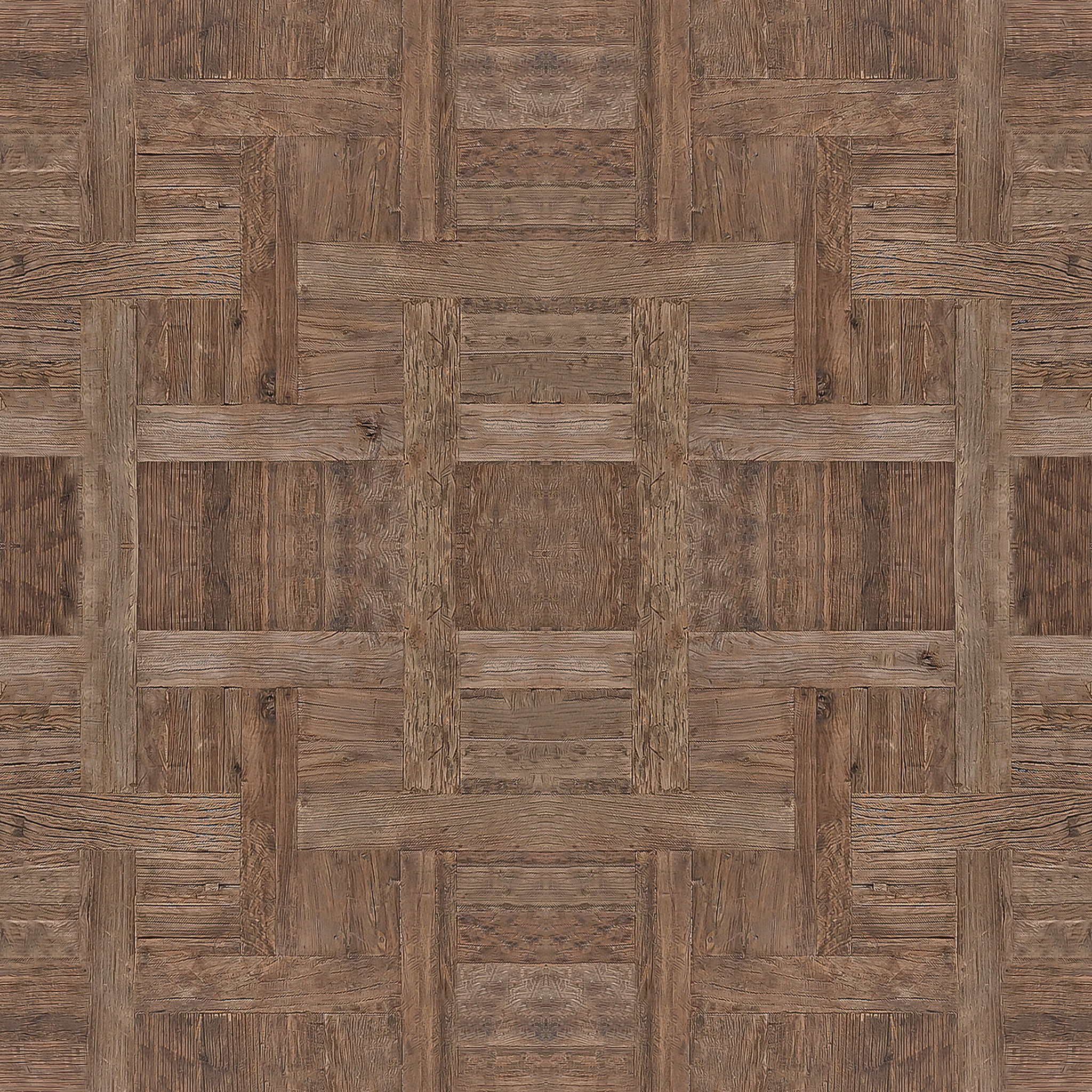 Parquet Round Reclaimed Wood Coffee Table (36") thumbnail 8