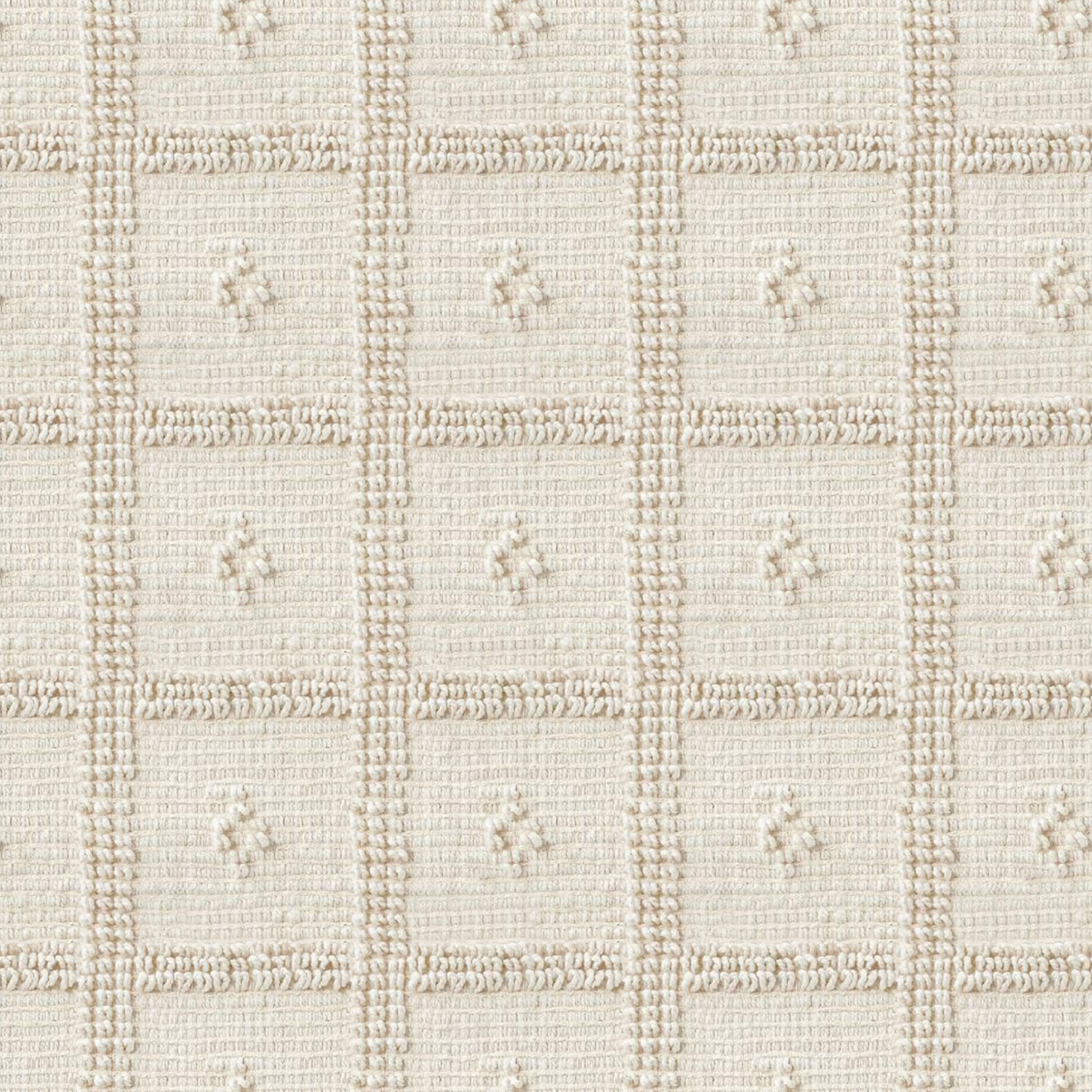 Woven Cotton Tufted Square Throw Pillow Cream  thumbnail 4