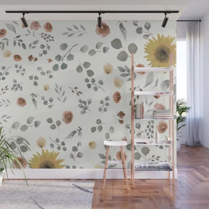 Floral Pattern Wall Mural thumbnail 2