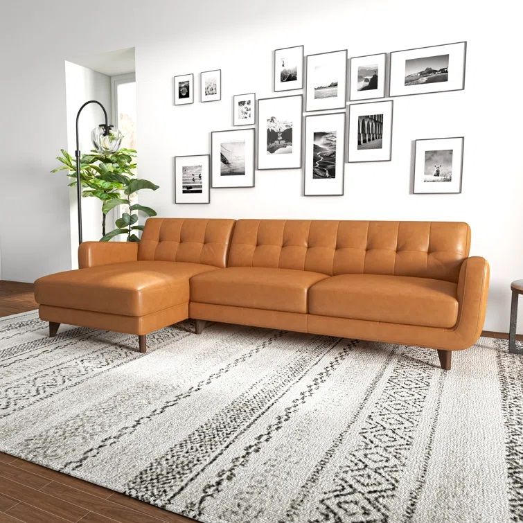 Casteel Genuine Leather Sofa and Chaise thumbnail 4