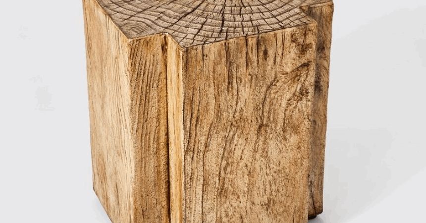 Faux Concrete Stump Accent Table thumbnail 3
