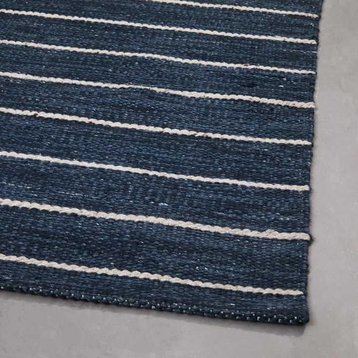 Cord Stripe Indoor Rug Midnight 8'x12' thumbnail 6