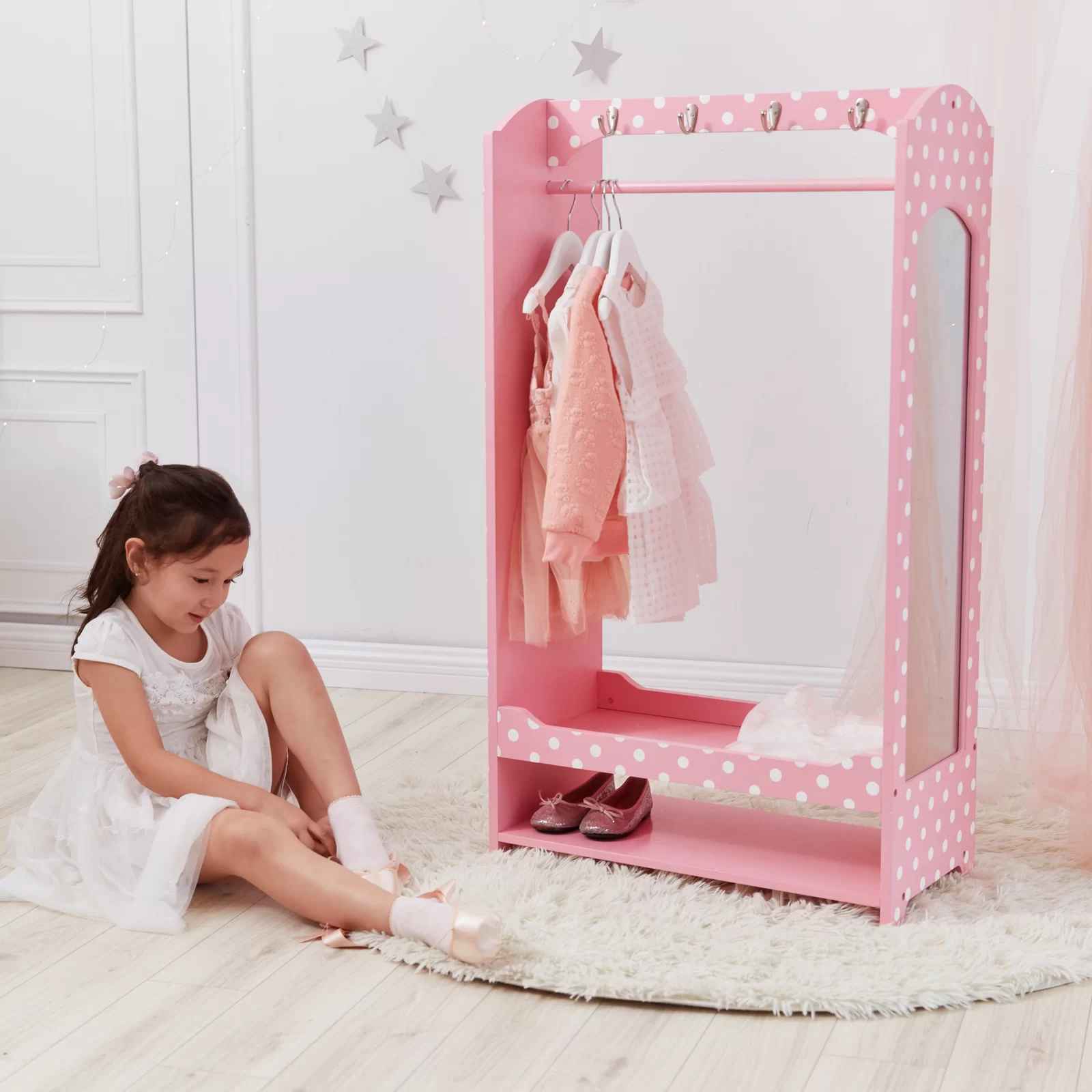 Fashion Polka Dot Prints Bella Toy Unit Armoire Dress Up thumbnail 9