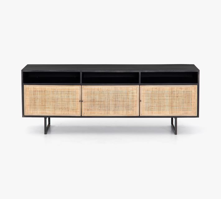 Dolores Cane Media Console Black thumbnail 3
