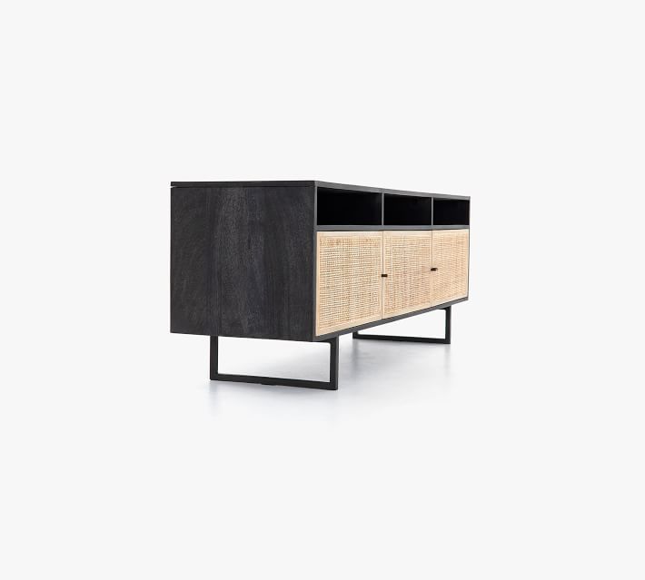 Dolores Cane Media Console Black thumbnail 5