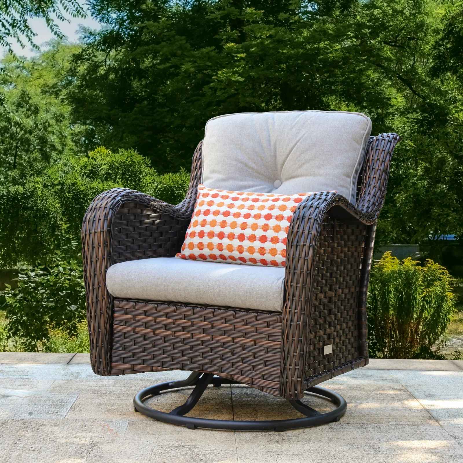Gwenael Polyethylene Wicker 5 Person Seating Group with Cushions thumbnail 2