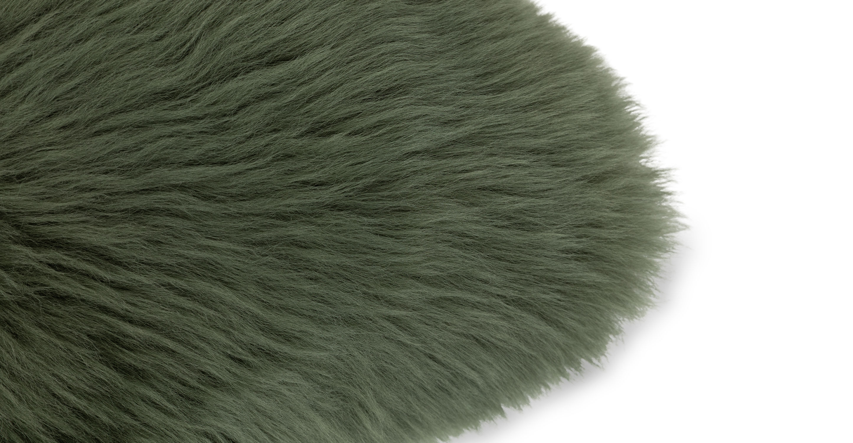 Lanna Malachite Green Sheepskin Pillow with Insert-18"x18" thumbnail 6