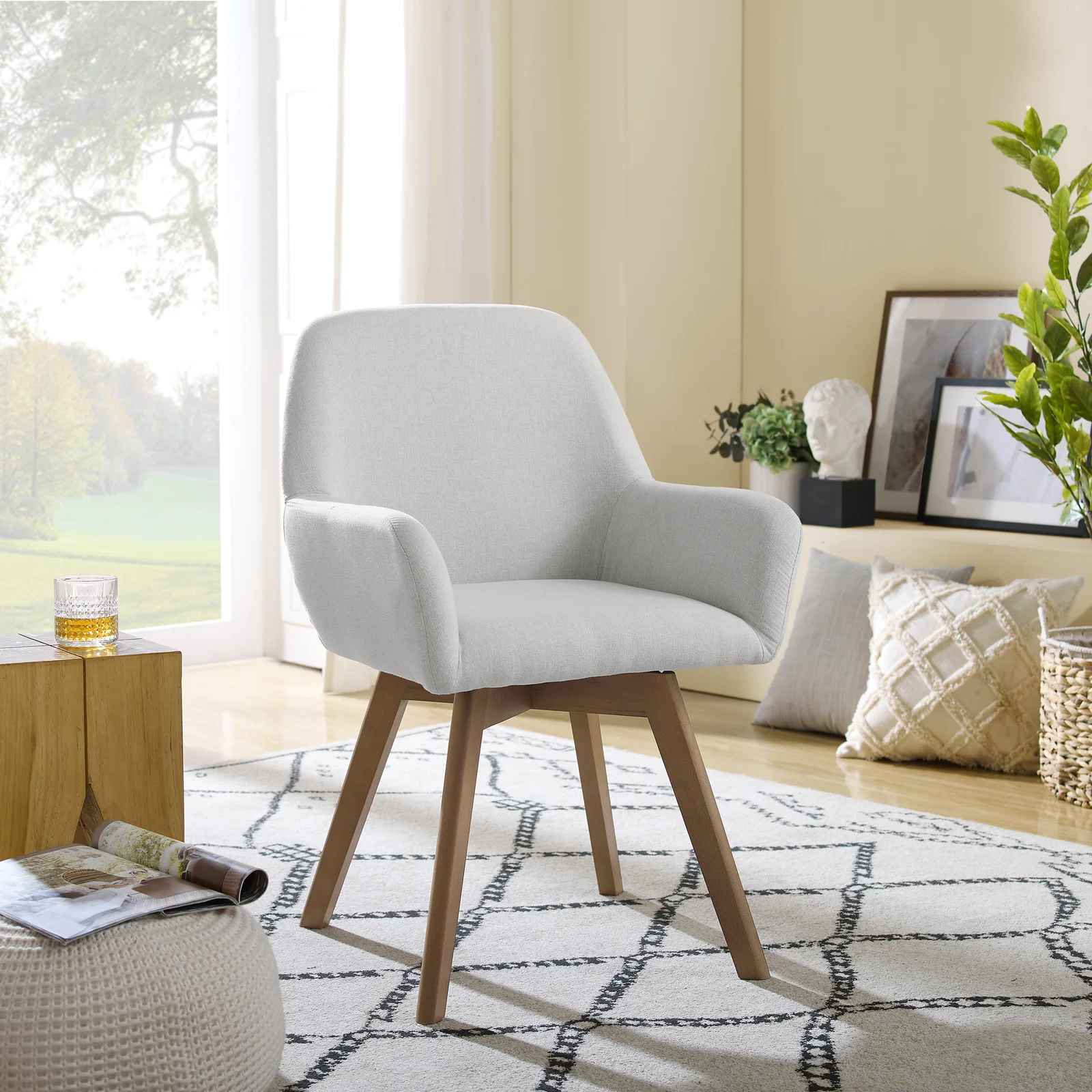 Rayshawn Swivel Armchair-Set of 2 thumbnail 6