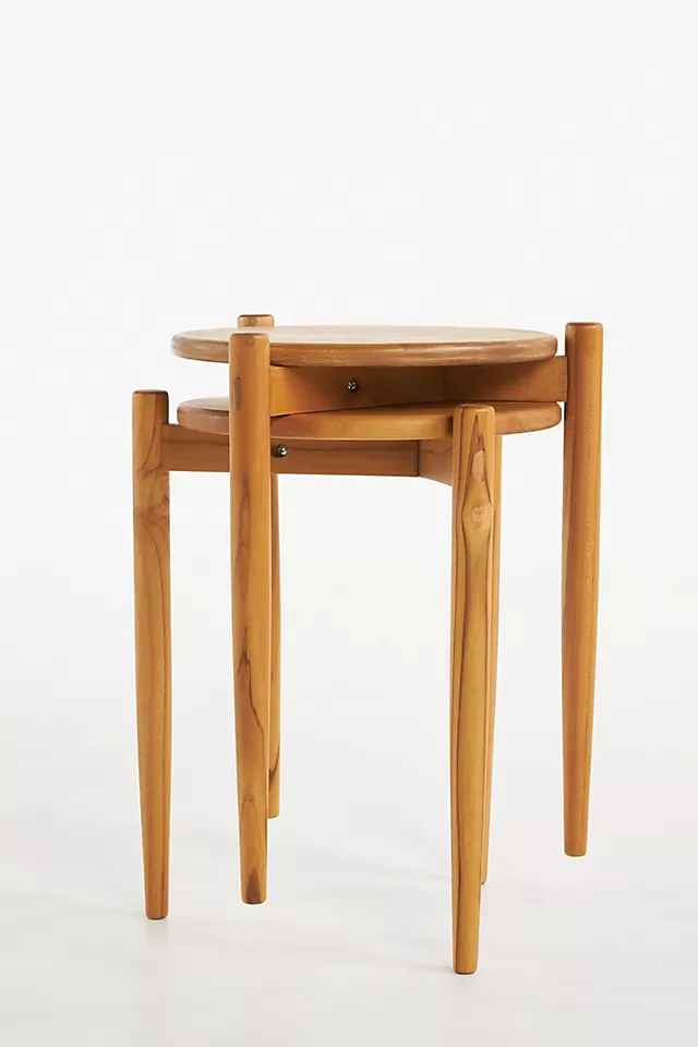 Masaya and Co Teak Telicia Stacking Side Table thumbnail 4