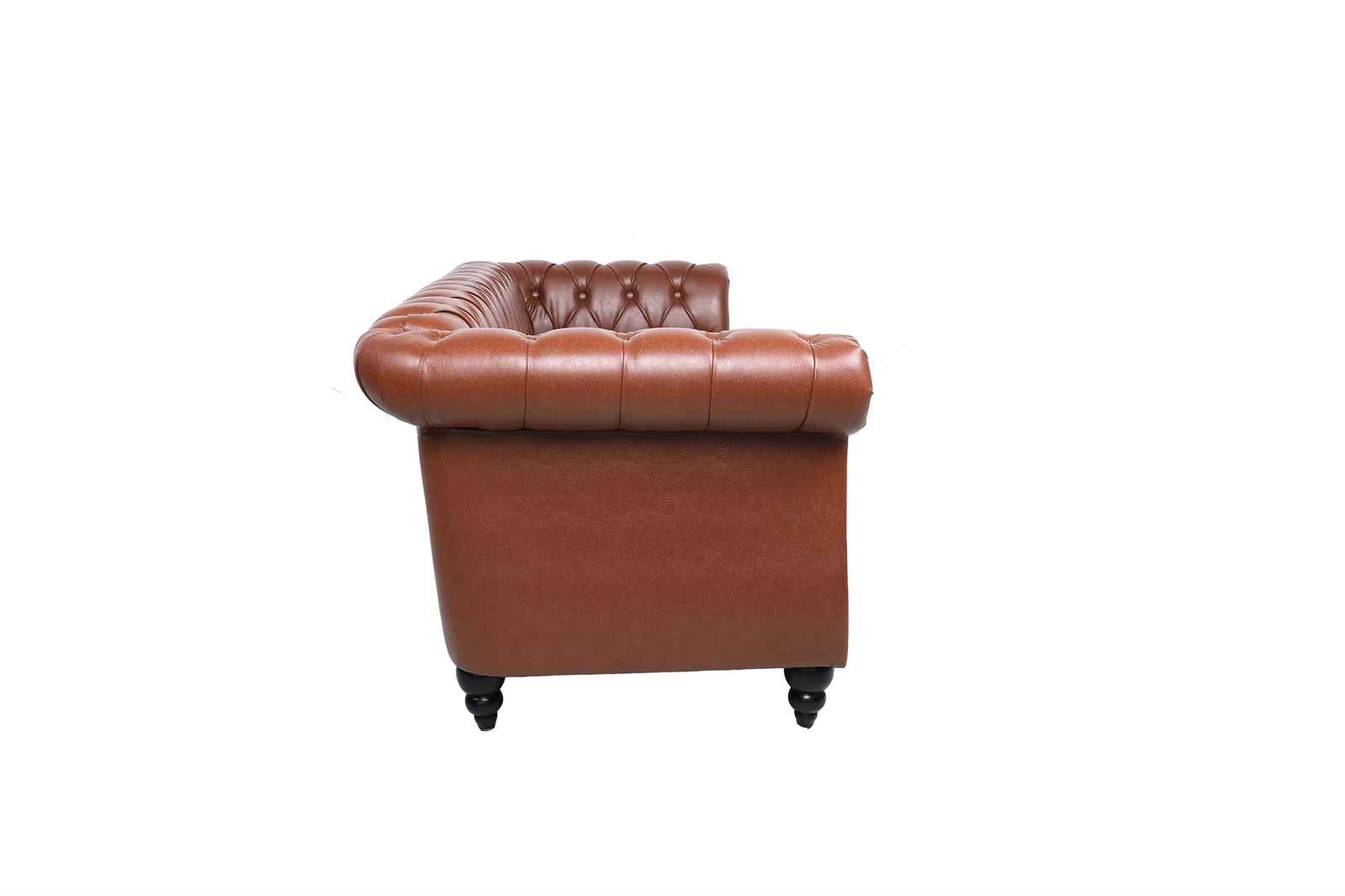 Annalena Faux Leather Rolled Arm Chesterfield Sofa thumbnail 4