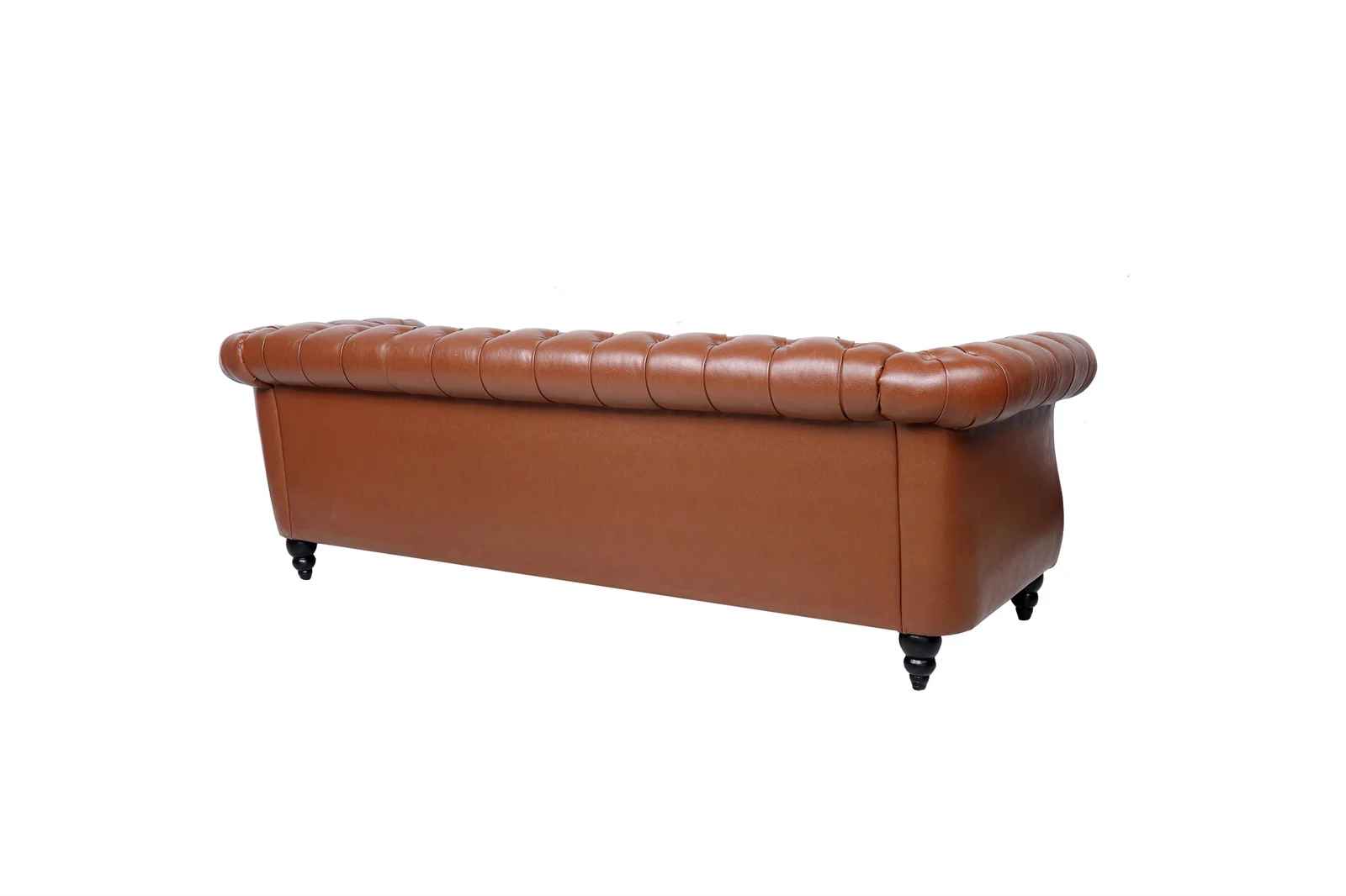 Annalena Faux Leather Rolled Arm Chesterfield Sofa thumbnail 5