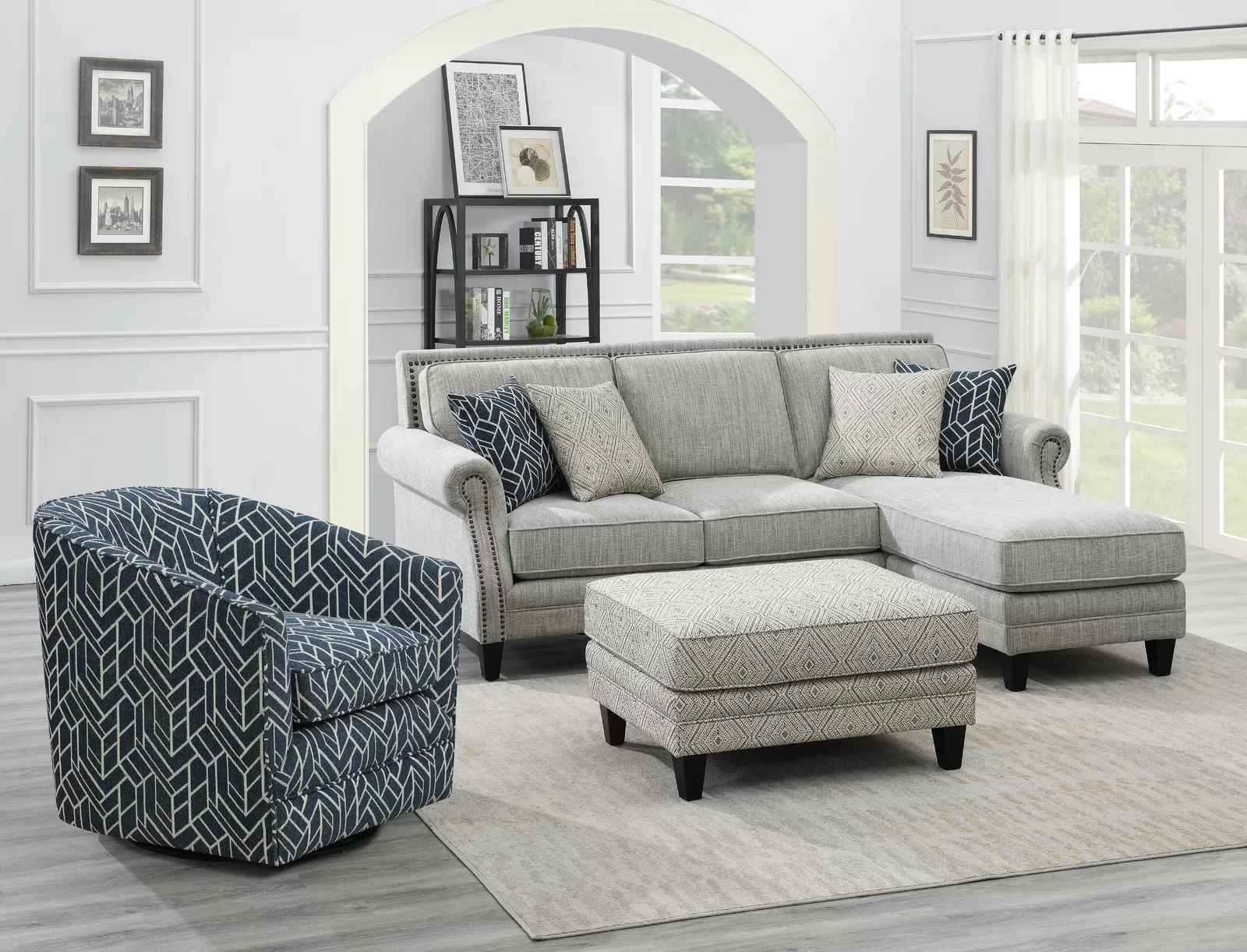 Isamar Swivel Barrel Chair thumbnail 2