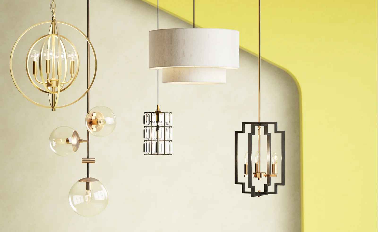 Cruce 3 Light Drum Chandelier thumbnail 2