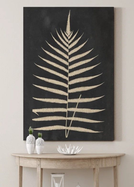 Linen Fern III Wrapped Canvas Print No Frame 16"x20" thumbnail 3