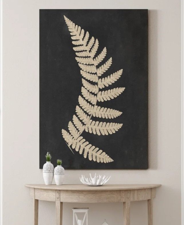 Linen Fern IV Wrapped Canvas Print 16"x20" thumbnail 3