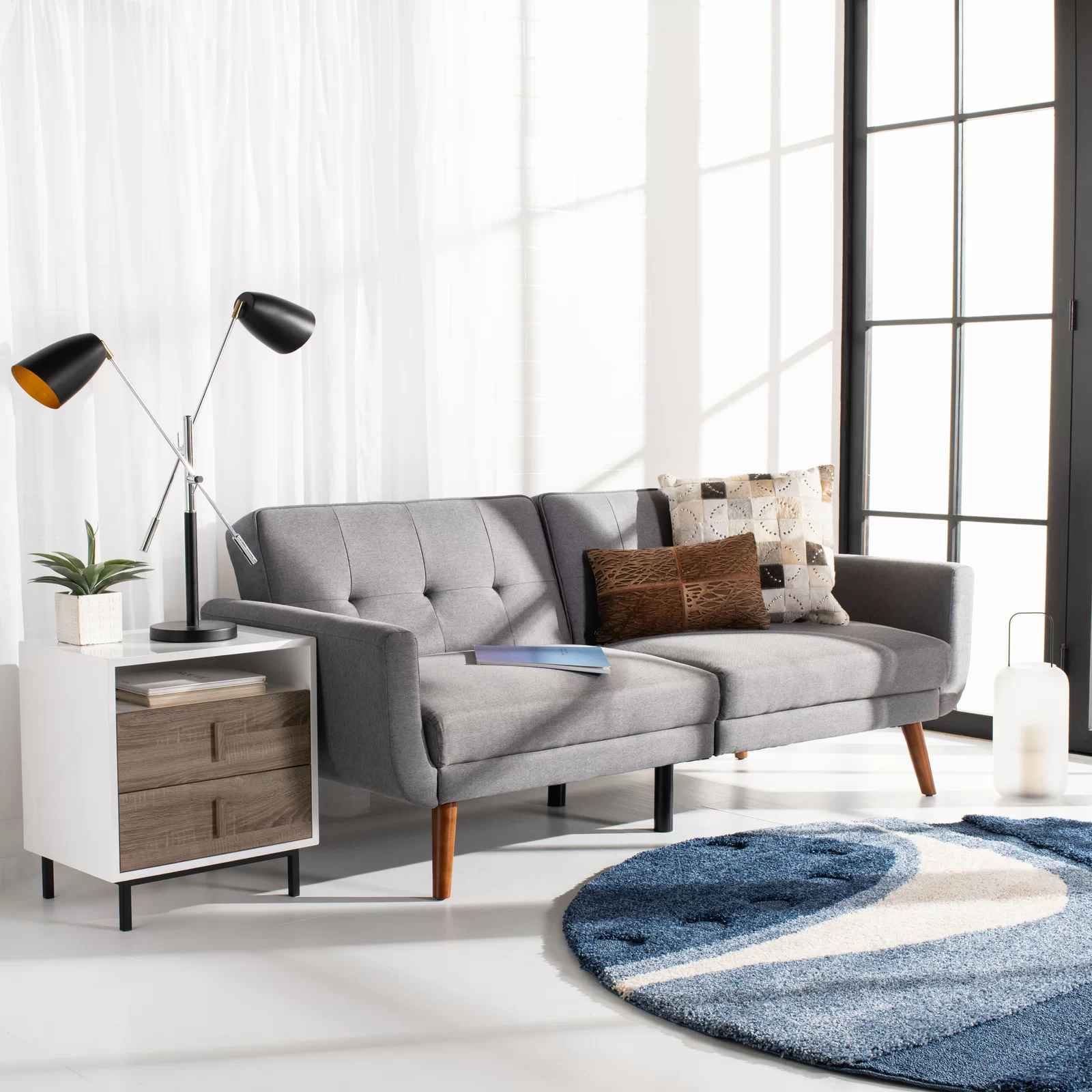 Futton Twin Tufted Back Convertible Sofa thumbnail 2