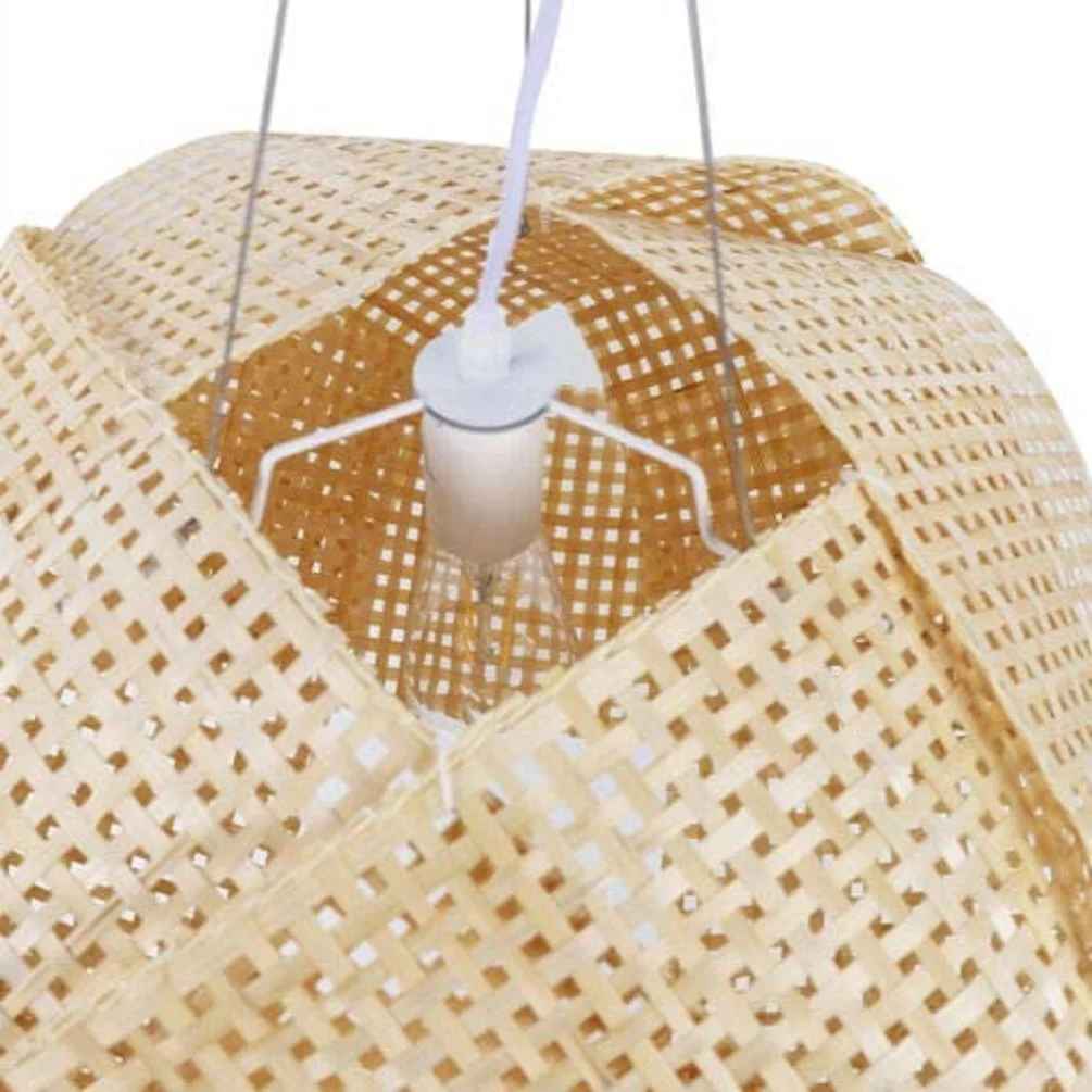 Vintage Wicker Rattan Rustic Pendant Light thumbnail 3