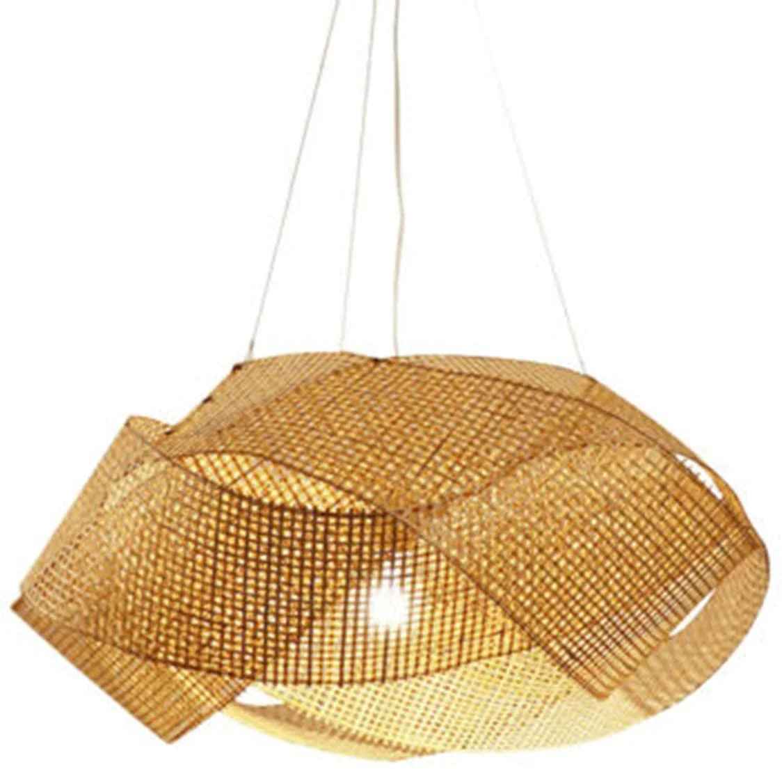 Vintage Wicker Rattan Rustic Pendant Light thumbnail 4