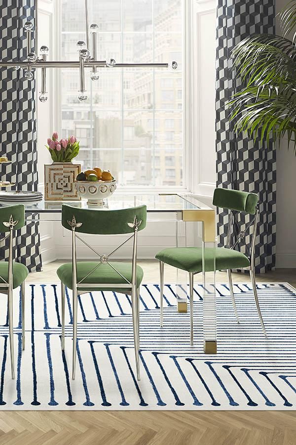 Jonathan Adler Inkdrop Slate Blue Rug 8'x10' thumbnail 2