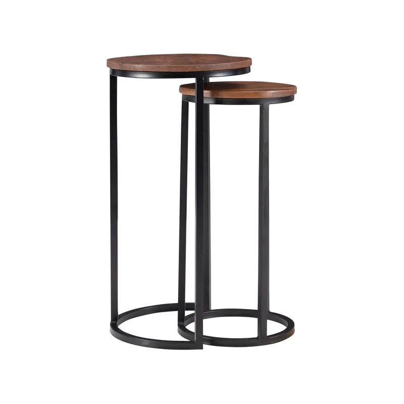 Jay Solid Wood Frame Nesting Tables (Set of 2) thumbnail 3