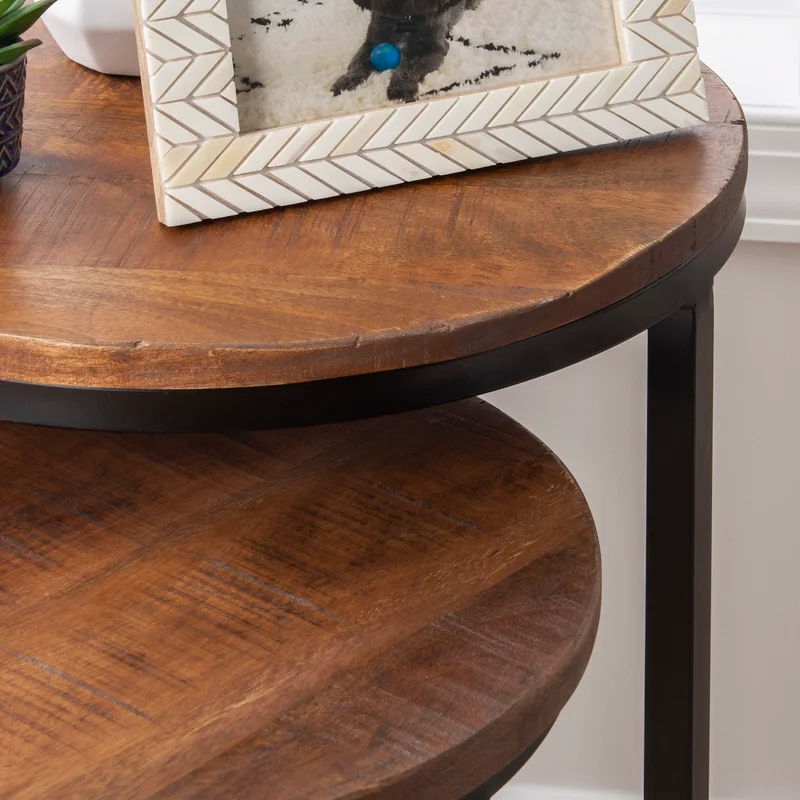 Jay Solid Wood Frame Nesting Tables (Set of 2) thumbnail 4