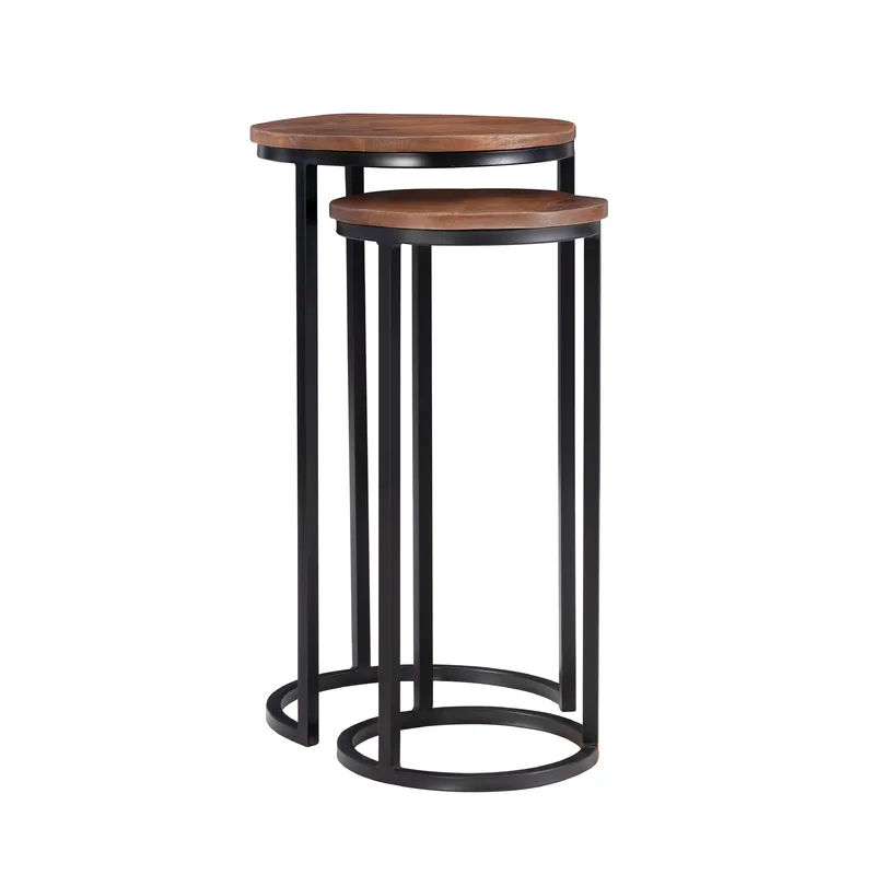 Jay Solid Wood Frame Nesting Tables (Set of 2) thumbnail 5
