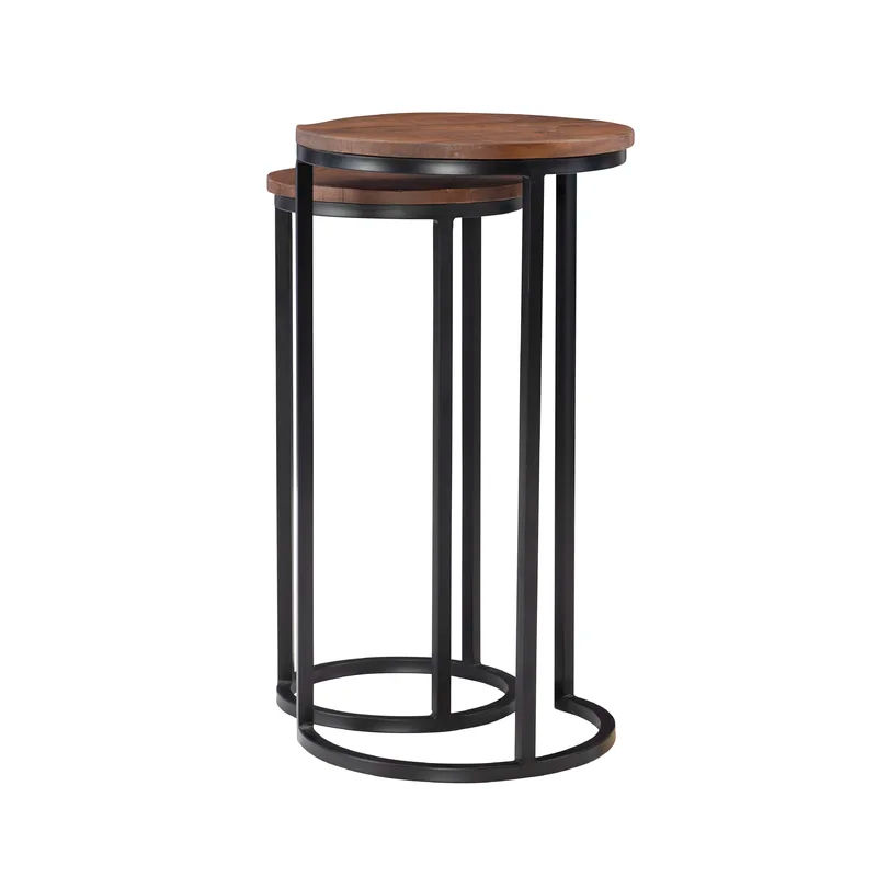 Jay Solid Wood Frame Nesting Tables (Set of 2) thumbnail 8