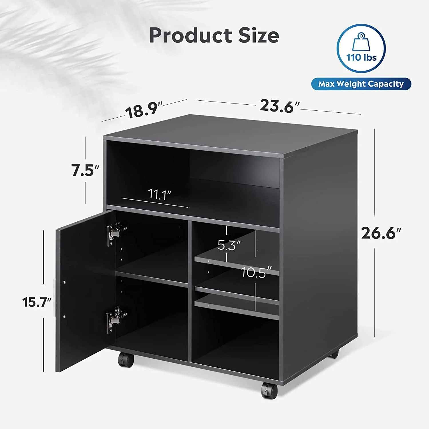 Mobile Printer Stand with Door thumbnail 4