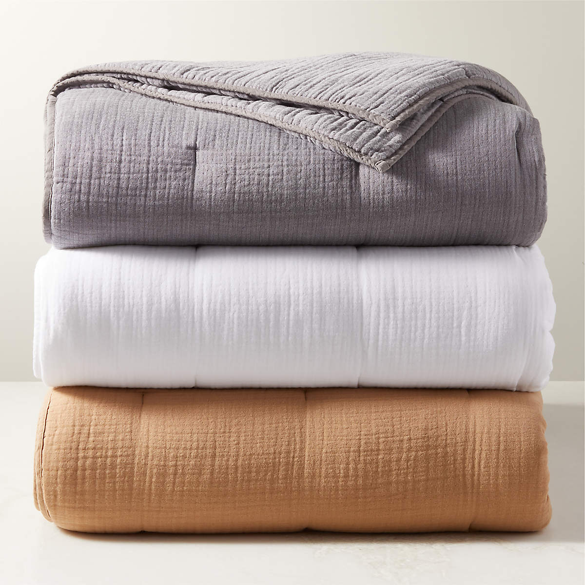 Alto White Organic Cotton Quilt - King thumbnail 2