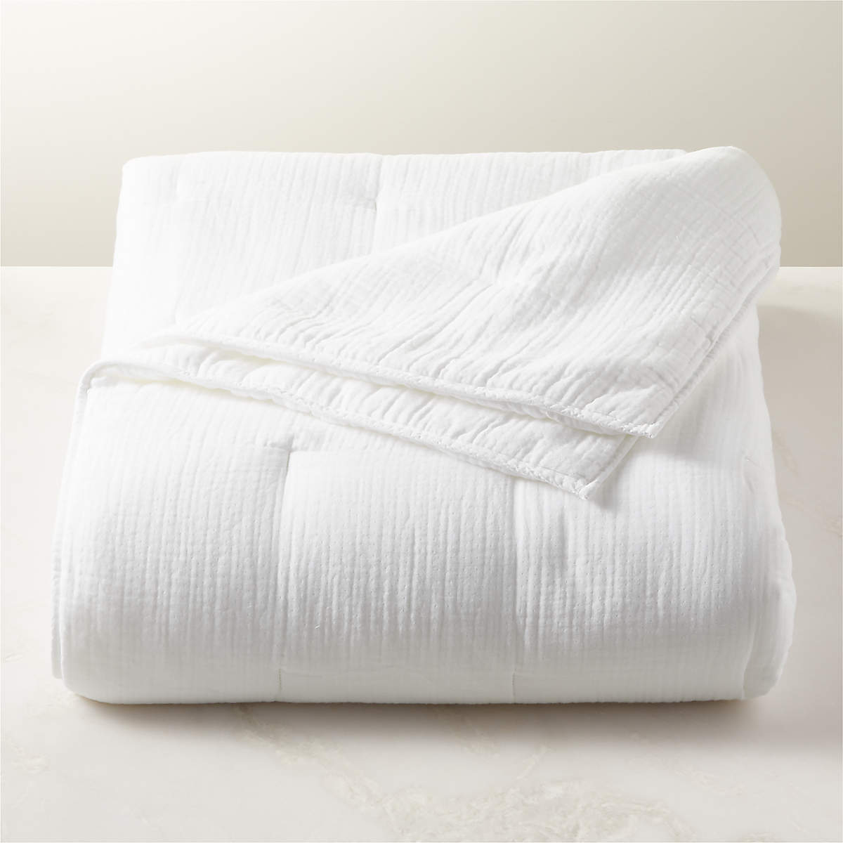 Alto White Organic Cotton Quilt - King thumbnail 3