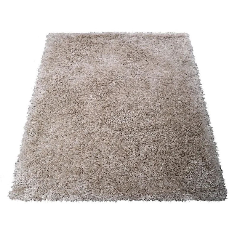 Kavilash Handmade Shag Area Rug in Ivory 5'x8' thumbnail 3