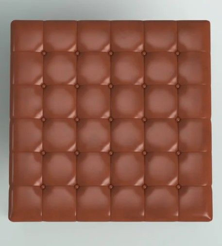 Heins Wide Faux Leather Tufted Square Cocktail Ottoman thumbnail 5