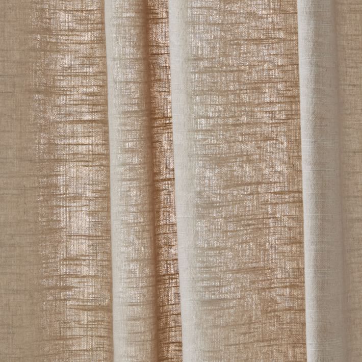 Textured Luxe Linen Curtain - 48"x96" thumbnail 2
