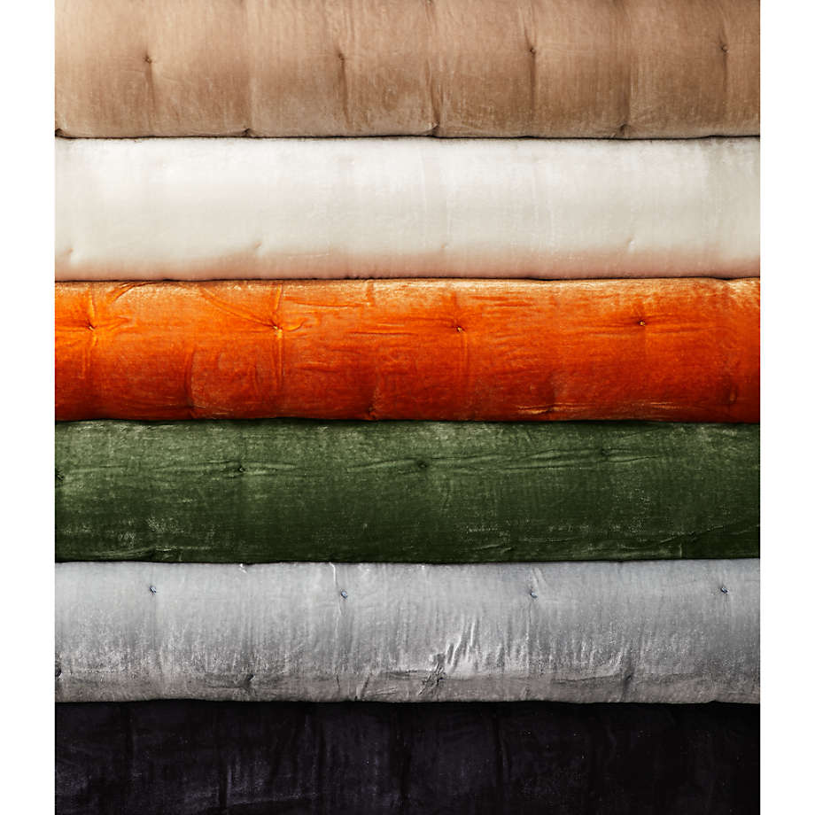 Juliet Black Velvet Euro Sham No Insert 26"x26" thumbnail 2