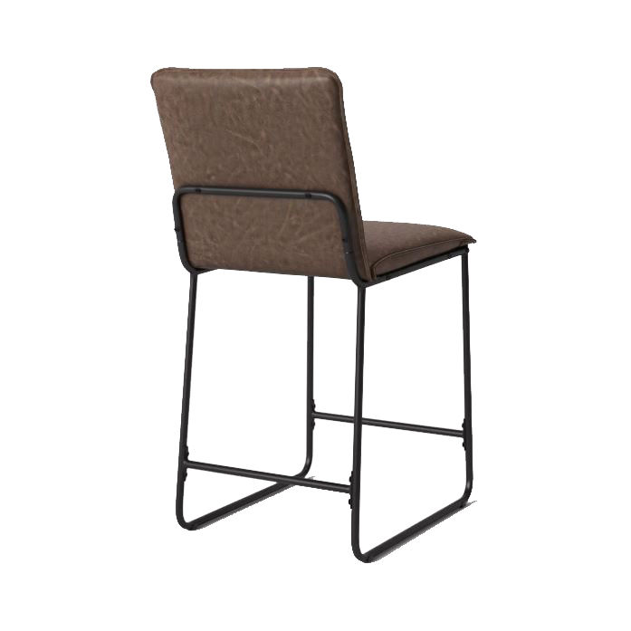Upholstered Counter Height Barstool with Metal Frame thumbnail 4