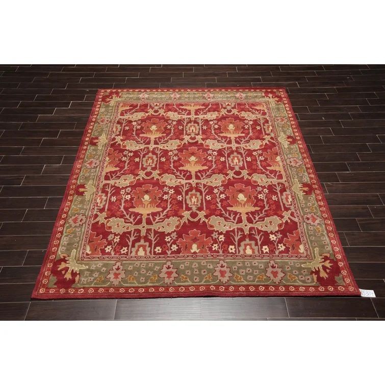 Oriental Handmade Tufted Wool Area Rug-7'9"x9'9" thumbnail 3