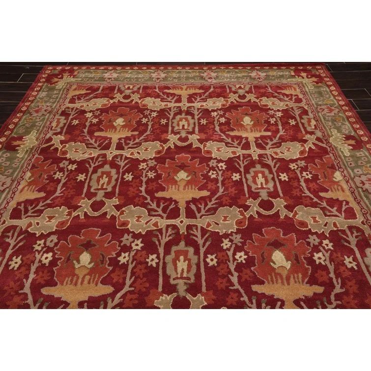 Oriental Handmade Tufted Wool Area Rug-7'9"x9'9" thumbnail 4