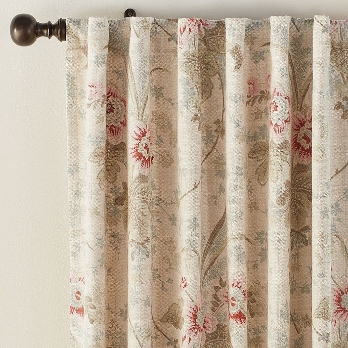 Laura Floral Drapery Curtain Panel-96" thumbnail 3