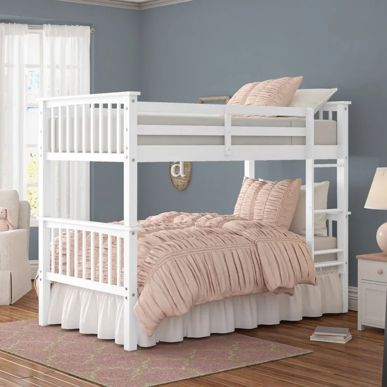 Brinna Twin Over Twin Solid Wood Bunk Bed by Harriet Bee thumbnail 2