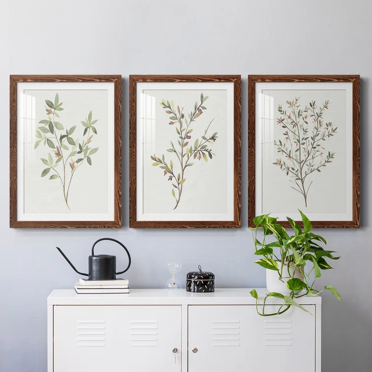 Single Sprig I - 3 Piece Picture Frame Painting 2 thumbnail 3