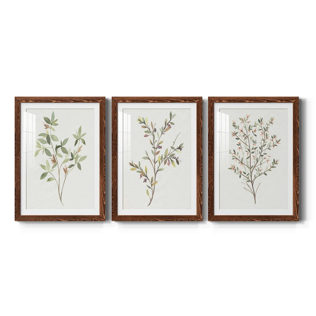 Single Sprig I - 3 Piece Picture Frame Painting 3 thumbnail 2