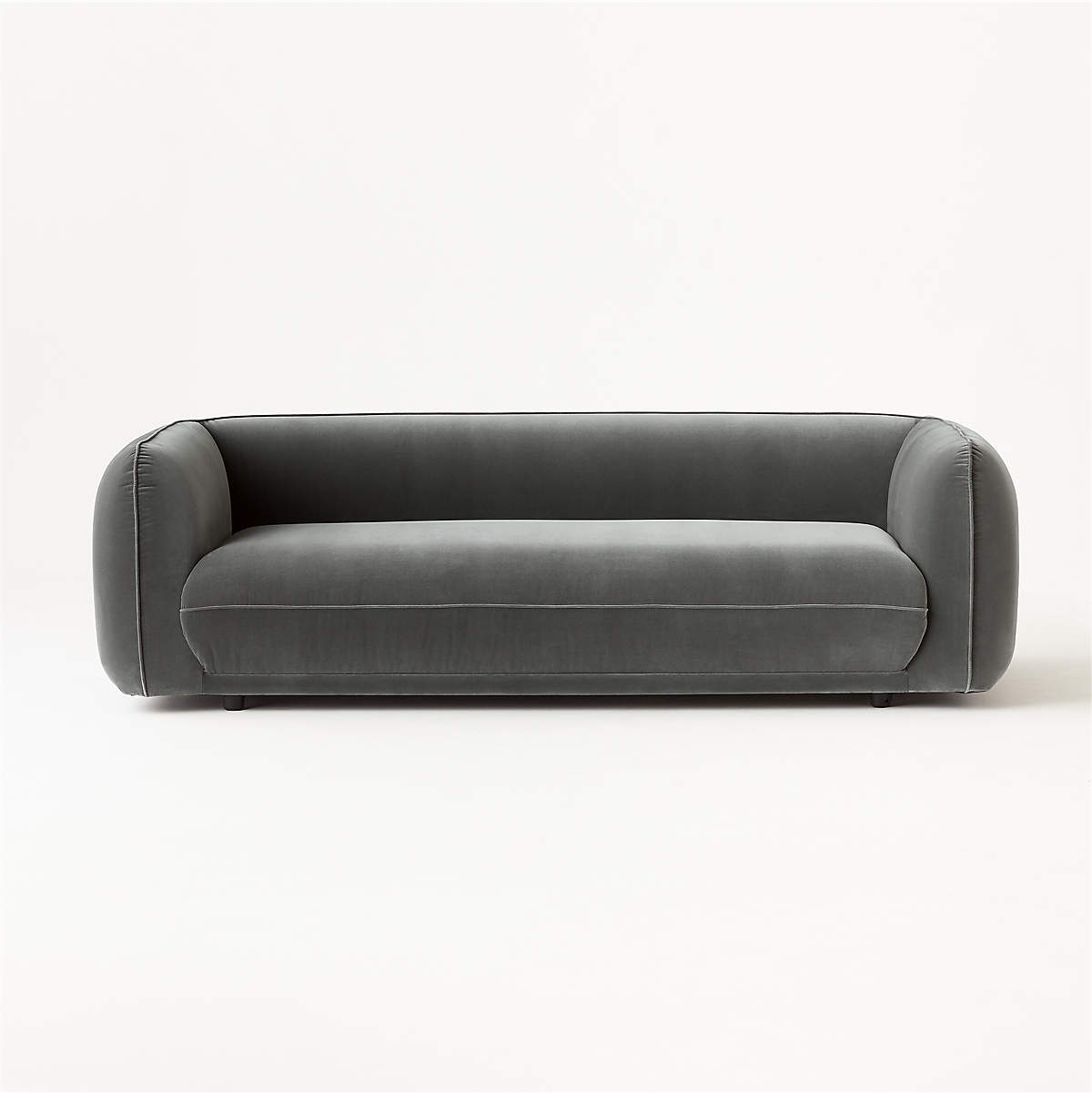 Valmar Grey Velvet Sofa thumbnail 4