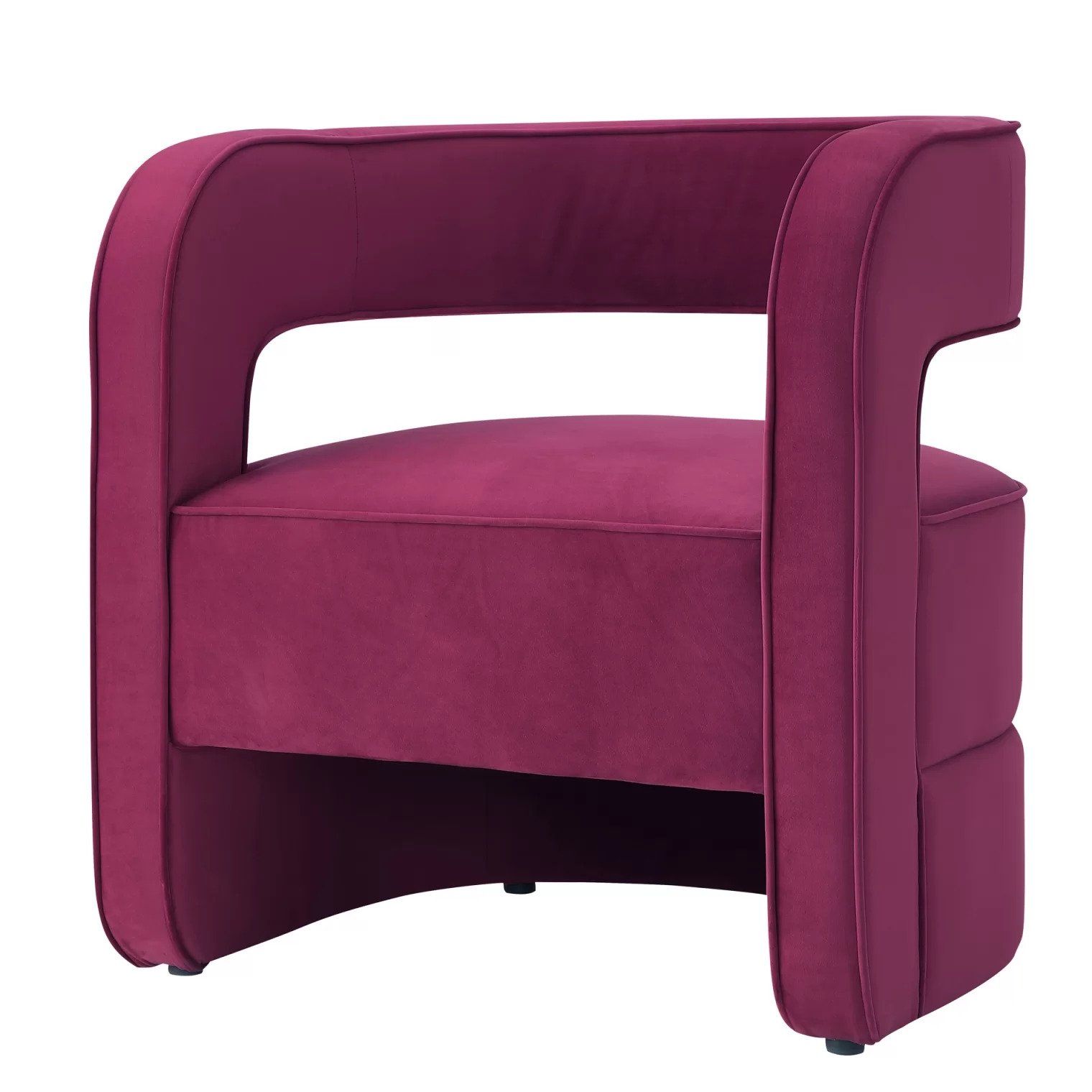 Jamal 25.5'' Wide Velvet Barrel Chair thumbnail 2