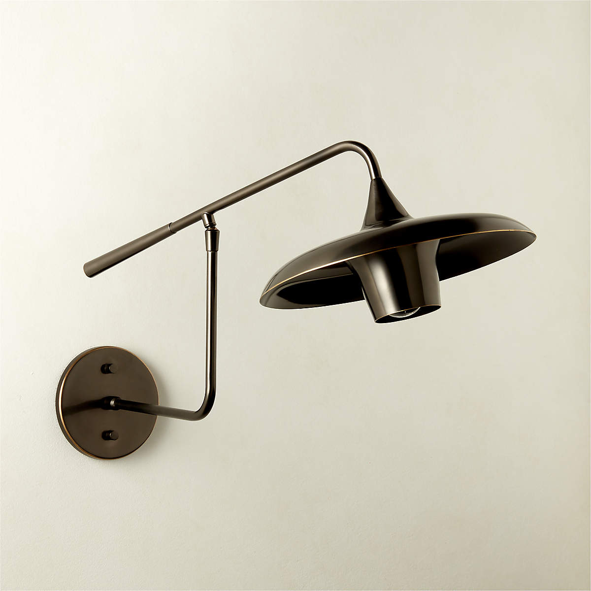 BRIO BLACKENED BRASS ARTICULATING WALL SCONCE thumbnail 2