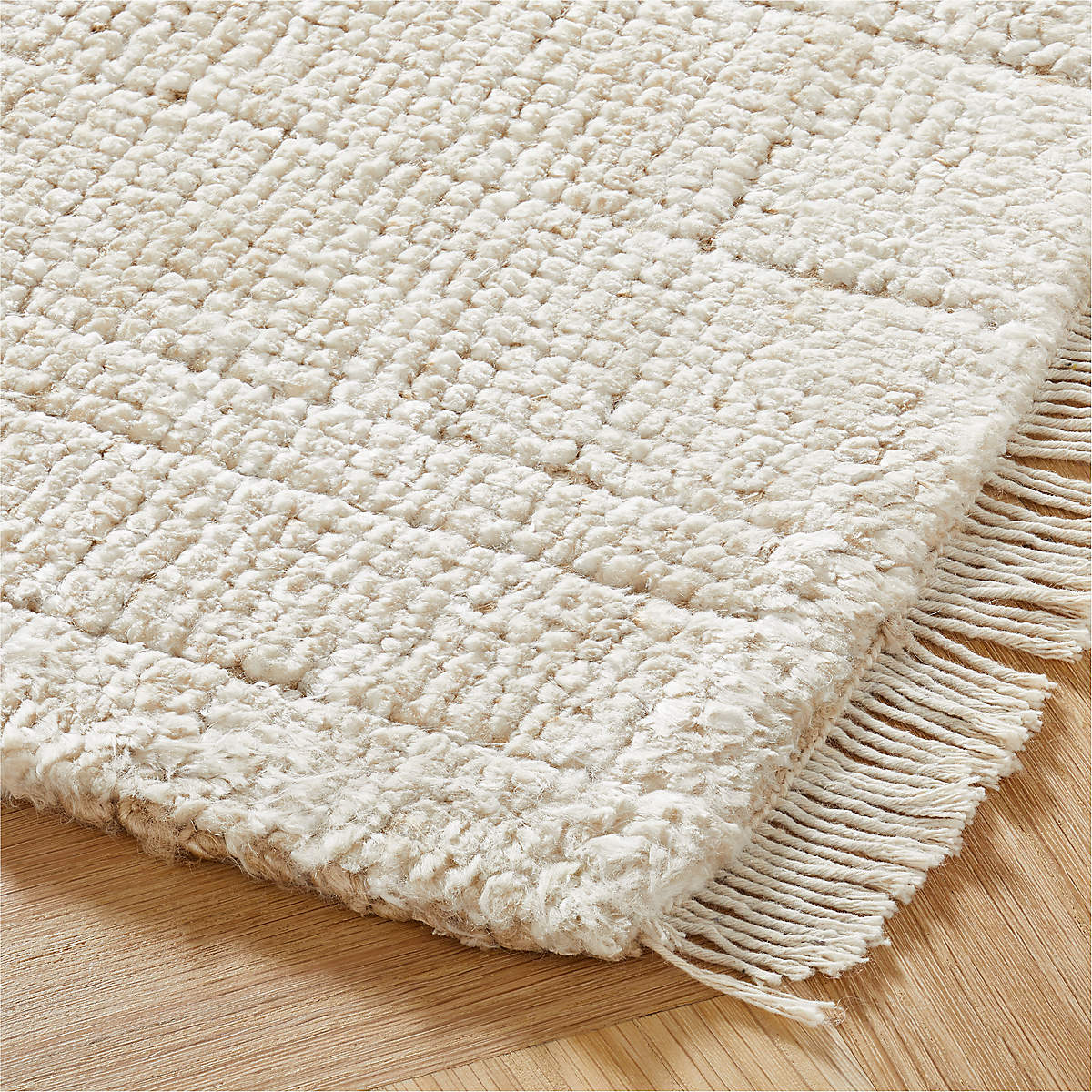 Kada Handknotted Viscose White Area Rug thumbnail 3