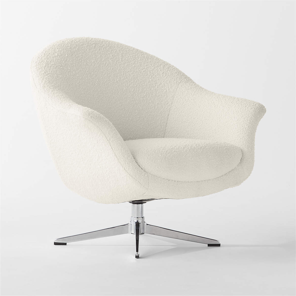 ANJA IVORY BOUCLE SWIVEL CHAIR thumbnail 3