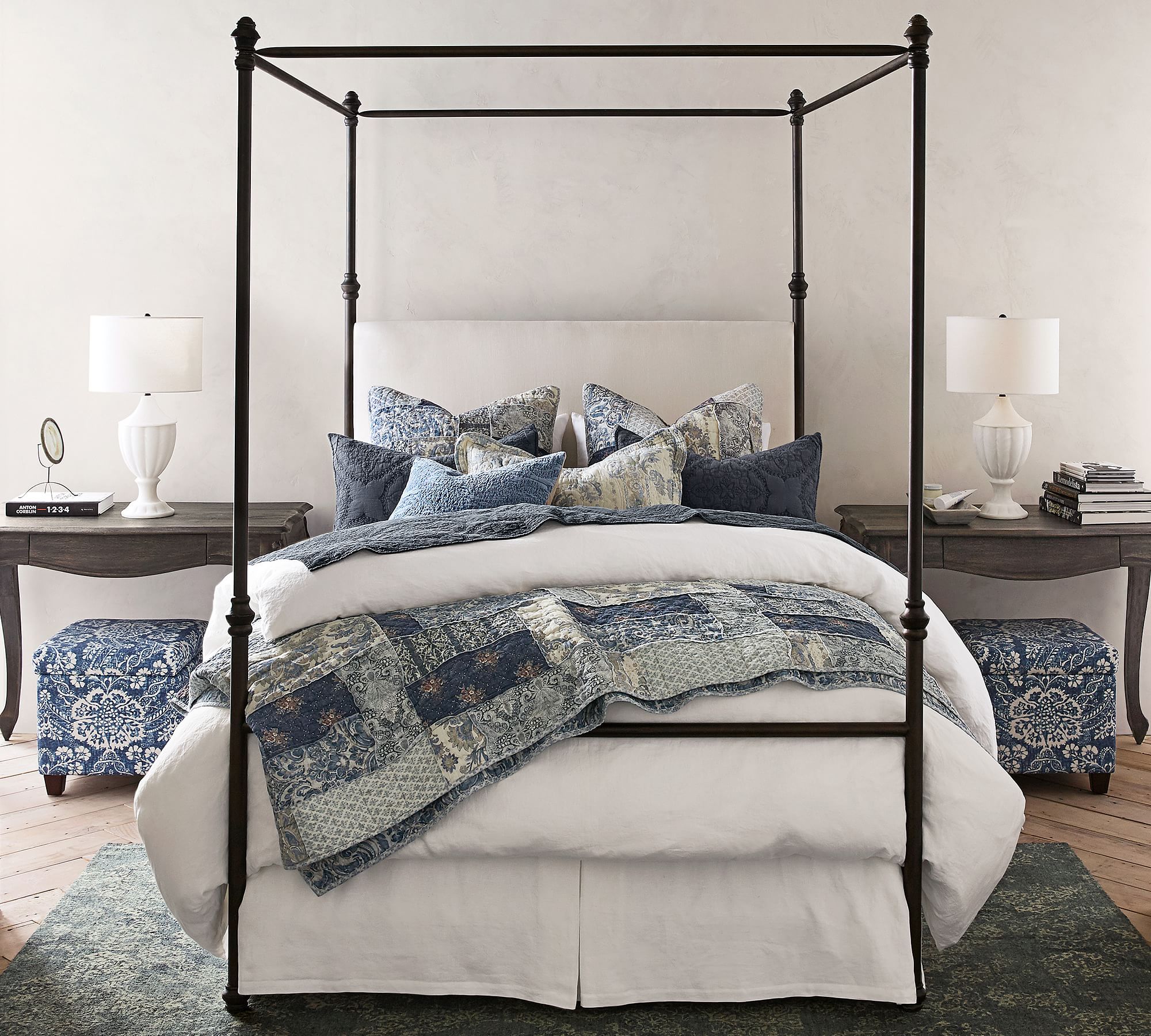 Antonia Metal Canopy Bed thumbnail 2